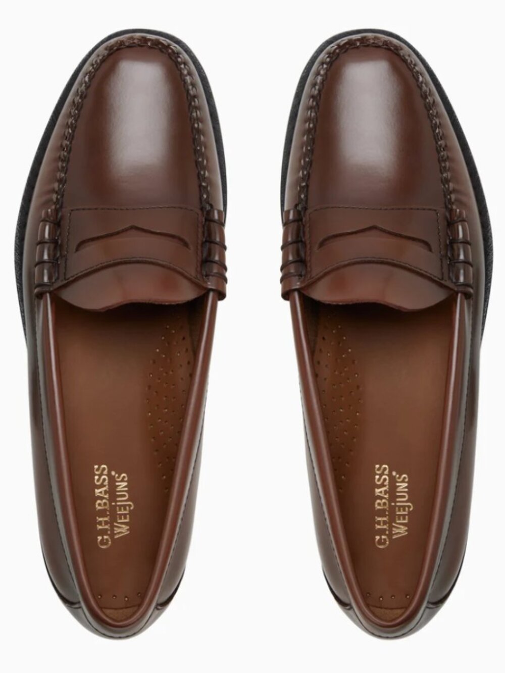 Brand New In Box Bass Weejuns Penny Loafers Men's 9 in Whisky Brown